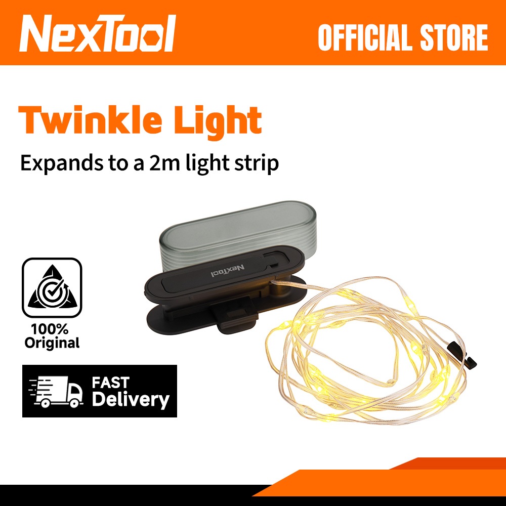NexTool Twinkle Light - ไฟเตือน, ไฟสตริง (NE20282, แบตเตอรี่ AAA)
