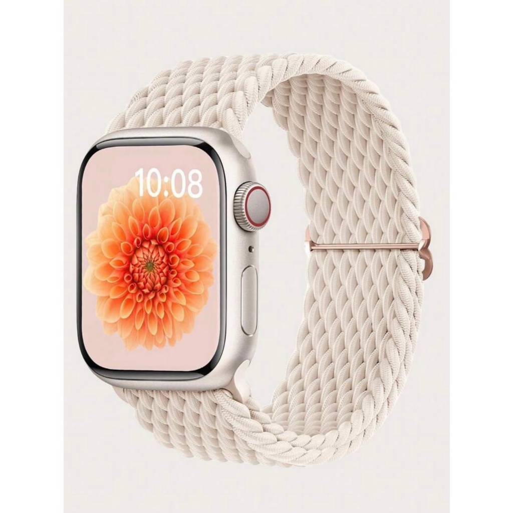 ไนลอนความยืดหยุ่นสําหรับ Apple Watch band ผู้หญิง Slim สร้อยข้อมือ Series 11/10/9/8/7/6/5/4/3/2/1 SE 38 มม.40 มม.41 มม.42 มม.44 มม.45 มม.46 มม.49 มม.