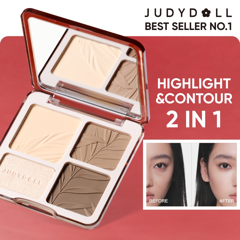 [TOP1 ไฮไลต์] Judydoll จูดี้ดอล 3.0PRO ไฮท์ไลท์&คอนทัวร์ มัลติฟังก์ชั่น กันน้ำ เนื้อแมท เป็นธรรมชาติ Highlight & Contour