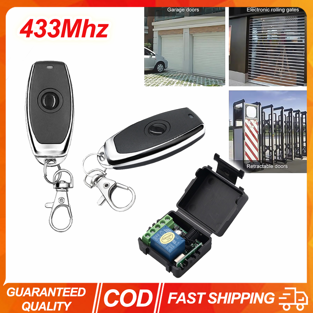 (หุ้นไทยพร้อม) โมดูลรับสัญญาณ 433Mhz DC12V 10A Relay 1CH RF พร้อมรีโมตคอนโทรล สําหรับรีโมตคอนโทรล LED และสวิตช์ไฟ
