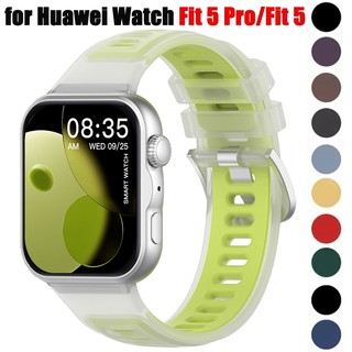 สายซิลิโคนโปร่งแสงสําหรับ Huawei Watch Fit 5 /Fit 5 Pro /Fit 3 /Fit 4/ Fit 4 Pro Band