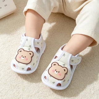 รองเท้าแตะ Cloth Sole Soft Sole รองเท้าเด็กน้ําหนักเบากันลื่นเหมาะสําหรับเด็กชายและเด็กหญิงรองเท้าแตะน่ารัก