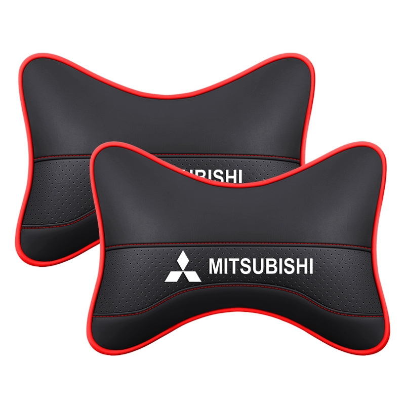 Breathable หนัง Headrest หมอนรองคอรถหัวคอหมอนสําหรับ Mitsubishi ASX 308 Eclipse Cross Grandis Monter