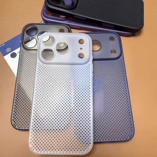 HOCE Ultra Thin Mesh การกระจายความร้อนเคสโทรศัพท์สําหรับiPhone 17 Air 16e 15 14 Plus 13 12 17 Pro Max 11 Slim Matte Cover