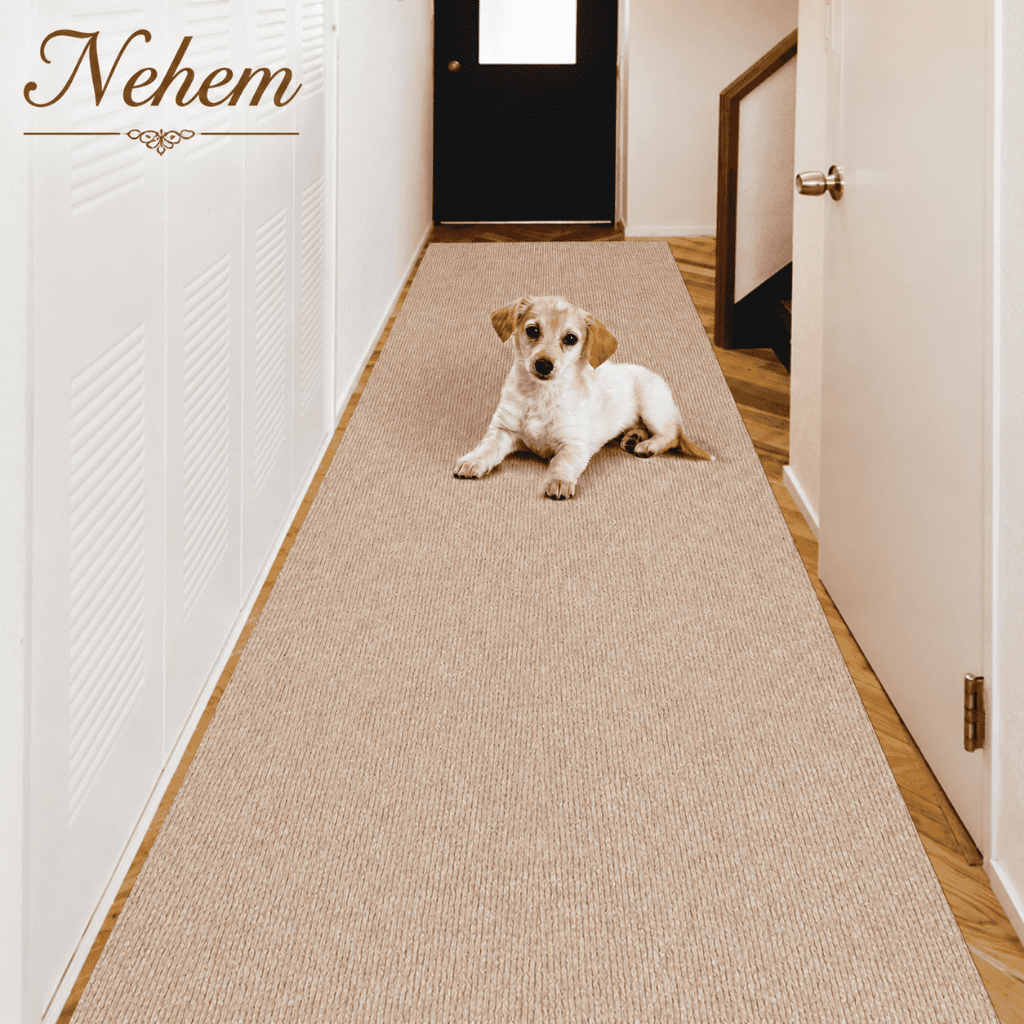 Nehem - สไตล์ญี่ปุ่นกาวในตัวทางเดินทางเดินพรมทางเดินห้องโถงพรมประตูทางเข้าแผ่นพื้นห้องนอนห้องนั่งเล่นพื้นที่ขนาดใหญ่ครัวเรือนกันลื่นตกแต่งบ้า