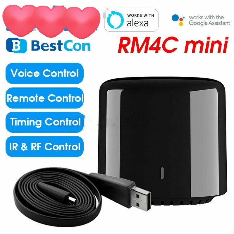 Bestcon RM4C mini Smart Home Automation Universal WIFI APP อินฟราเรดควบคุมเสียง IR รีโมทคอนโทรลไร้สา