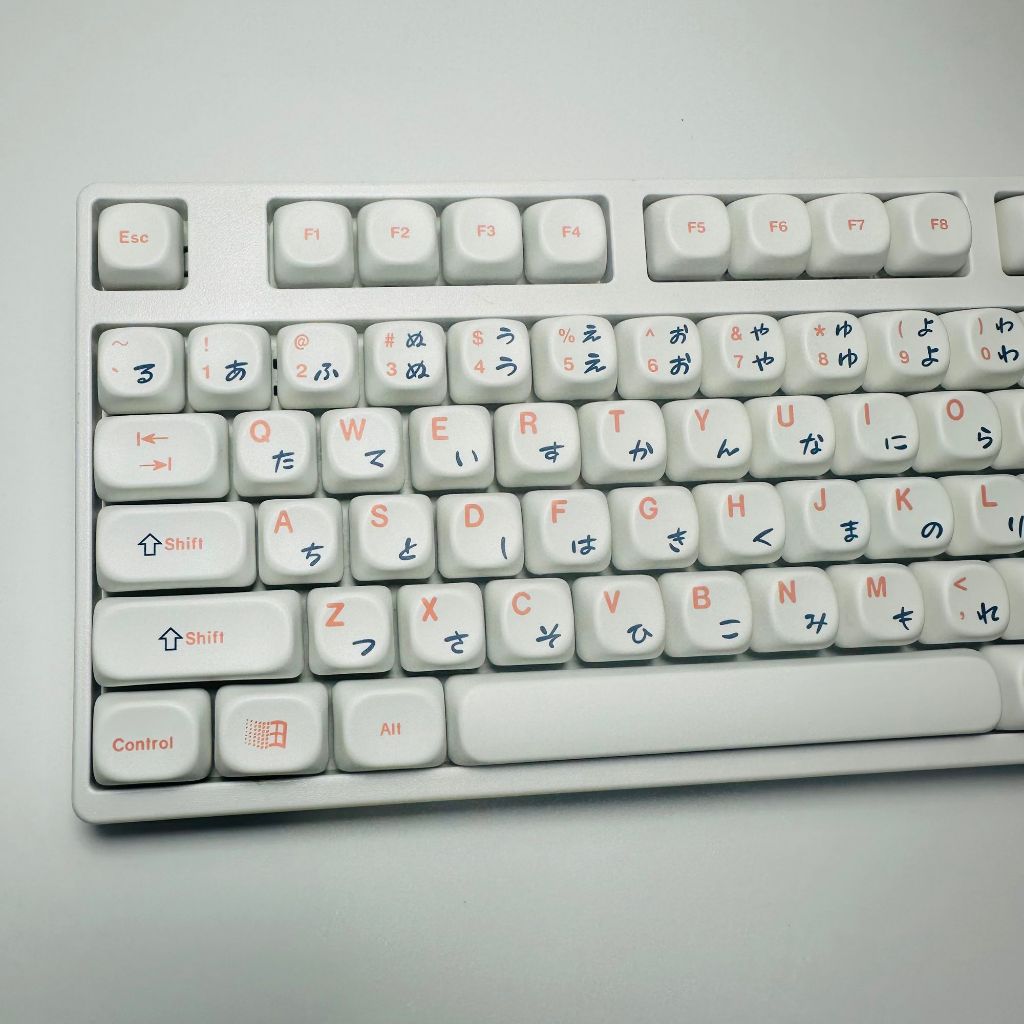 Keycap เฉพาะPersonal Minimalist White Japanese Keycaps MOA Profile PBT Sublimation สําหรับ DIY ที่กํ