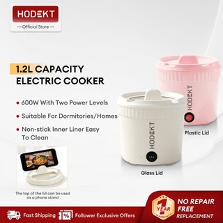 HODEKT Mini Electric Cooker Multifunctional Rice Cooker Hot Pot Instant Noodles Pot Non-Stick