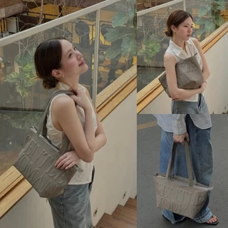 Gentlewoman Daily Shoulder Tote Bag หนังแท้ | กระเป๋าสะพายใหม่ ปิดซิป ของแท้ พร้อมส่ง