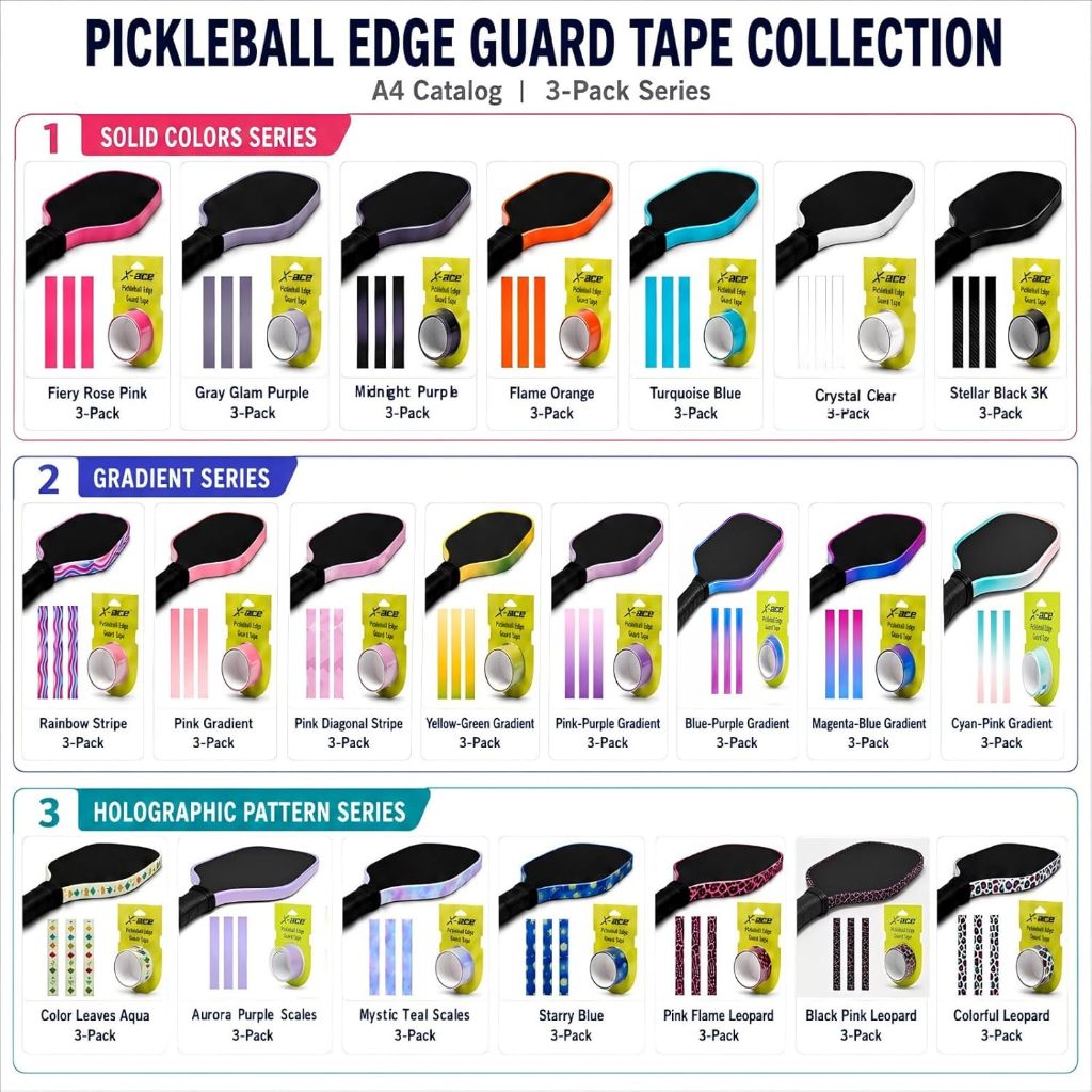 X-ACE เทปยามขอบลูกดอง 3 ชิ้น, วัสดุ TPU, กว้าง 30 มม., ความยาว 750 มม., ป้องกันพายลูกดองของคุณจากการอับและการสูญเสียสี