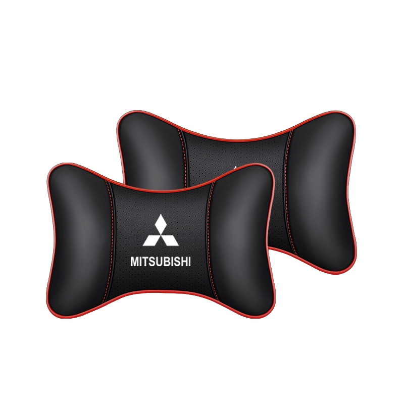 Breathable หนัง Headrest หมอนรองคอรถหัวคอหมอนสําหรับ Mitsubishi ASX 308 Eclipse Cross Grandis Monter