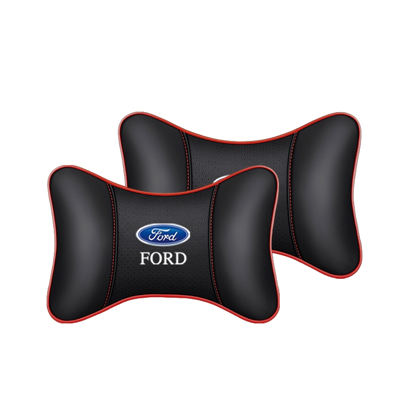 Breathable หนัง Headrest หมอนรองคอรถหัวคอหมอนสําหรับFord Focus 2 MK1 MK3 Mondeo MK4 Fiesta MK7 Fusio