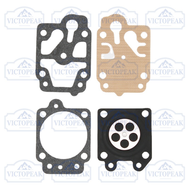 เครื่องตัดแปรง Carburator ซ่อม Walbro คาร์บูเรเตอร์ปะเก็นชุดสี่ชิ้นไดอะแฟรมสําหรับ Carburador 36f 40-5 139f GX35