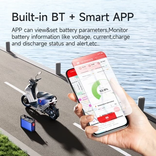 ใหม่ DALY สมาร์ท BMS บลูทูธในตัว 4-8s 7-17s 7-24s 30A 40A 60A 80A 100A 120A สําหรับ Li-ion Lifepo4 LTO รองรับหลายสายแบตเตอรี่ Overcharge และการป้องกันกระแสเกิน