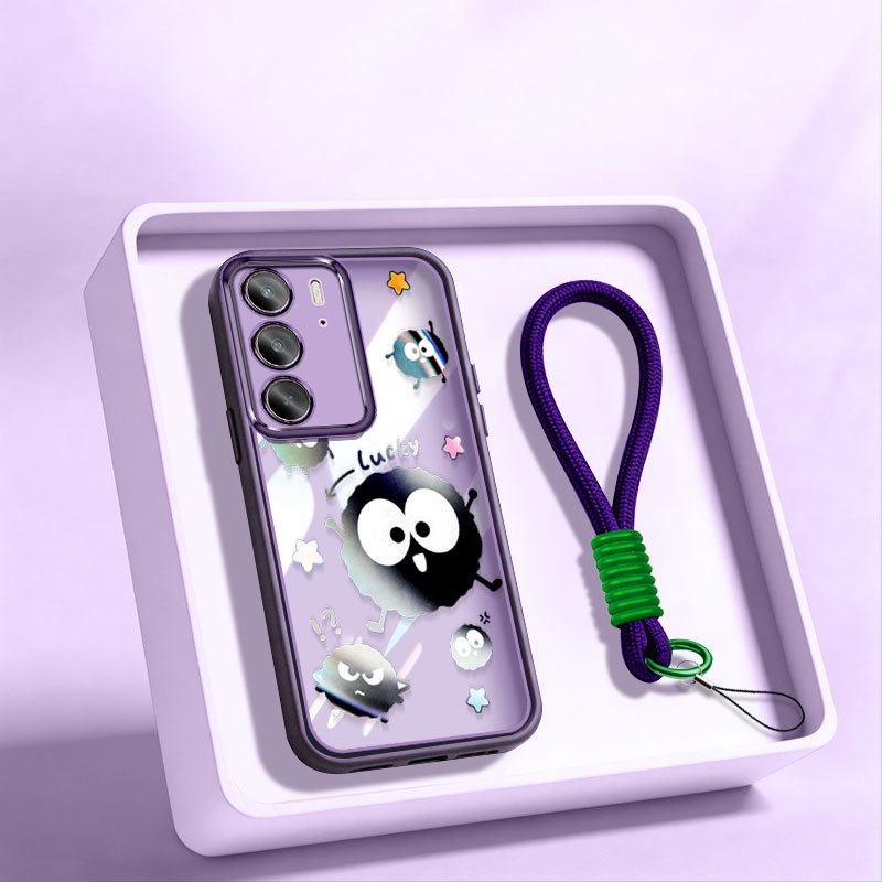 YBD เคสโทรศัพท์สําหรับ OPPO A5 A5i Pro 5G A6i A5M Soft TPU เกราะป้องกันน่ารักหมึกสไตล์ Big Eyed ถ่าน