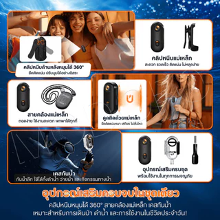 MODOFO 4K กล้องจิ๋ว กล้องแอคชั่น action camera กล้องโกโปร กันน้ำ30M 64G ความละเอียดสูง ต่อWiFi ดูผ่านมือถือหรือคอม