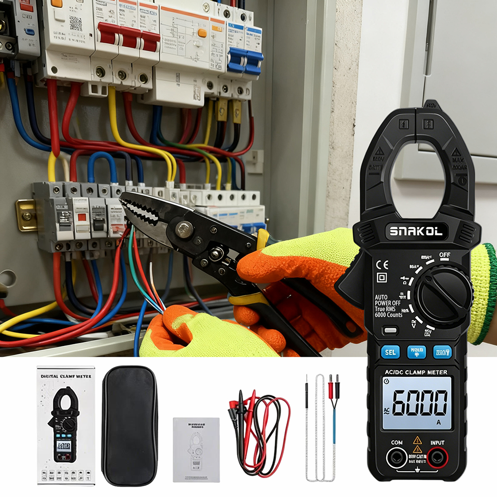 ZLLJMETER SK203 มัลติมิเตอร์แบบแคลมป์อุตสาหกรรมในครัวเรือน AC DC เครื่องมือวัดแรงดันไฟฟ้าปัจจุบัน