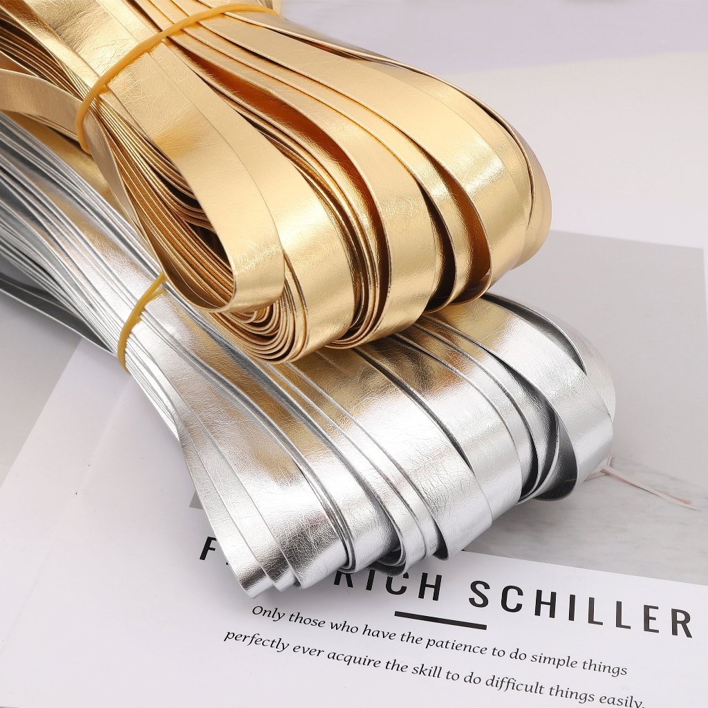 เทปขอบหนัง PU 5 เมตร/ถุง – สีเงิน/ทอง – อุปกรณ์งานฝีมือ DIY & ทําด้วยมือ – ของตกแต่งบ้าน