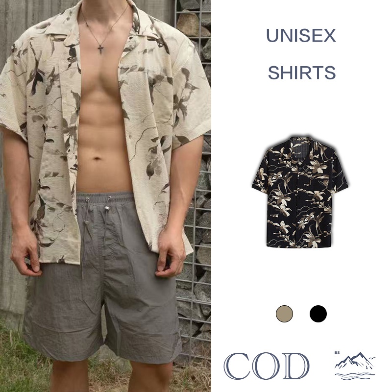 BS |Shirt เสื้อเชิ้ตฮาวาย ทรง Oversize ชุดเดินชายทะเล เสื้อเชิ้ตผู้ชาย