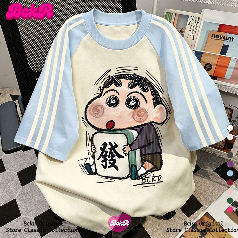 พร้อมส่งจากกทม🔥เสื้อเชิ้ตผู้หญิงสไตล์เกาหลี น่ารัก ทรงโอเวอร์ไซส์ ลายการ์ตูนครูพู่ ผ้าฝ้าย แขนสั้น คอกลม 🐏💖 YG1111
