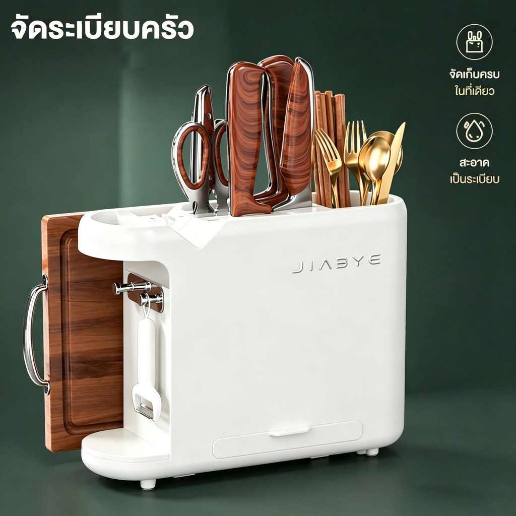COD ชั้นเก็บภาชนะมีดทําครัว ออแกไนเซอร์มัลติฟังก์ชั่น สําหรับเขียง ฝาหม้อ ชั้นวางประหยัดพื้นที่【🇹🇭พร้อมส่งในไทย🇹🇭】