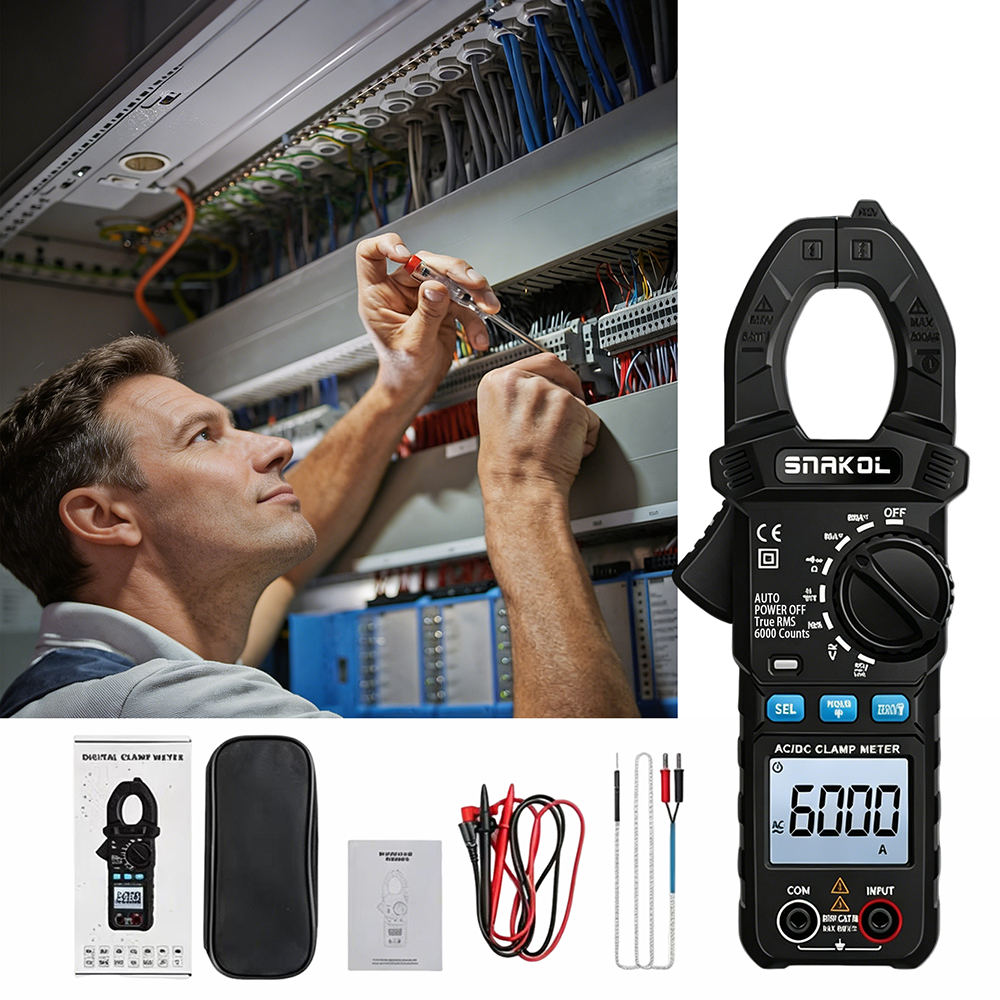 ZLLJMETER SK203 มัลติฟังก์ชั่นแอมป์มิเตอร์โวลต์มิเตอร์ Clamp ประเภทอุปกรณ์ตรวจจับไฟฟ้า