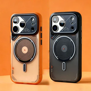 หน้าต่างขนาดใหญ่ Industrial Tech Cyberpunk Magnetic Case สําหรับ iPhone 13 14 15 16 17 pro max - Matte เคสกันกระแทก