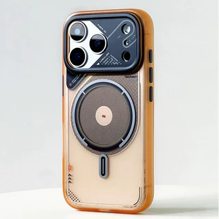 หน้าต่างขนาดใหญ่ Industrial Tech Cyberpunk Magnetic Case สําหรับ iPhone 13 14 15 16 17 pro max - Matte เคสกันกระแทก