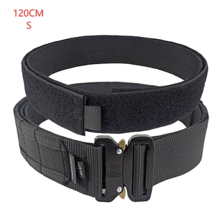 【จัดส่งจากกรุงเทพฯ】เข็มขัดผู้ชาย 2 นิ้ว หัวเข็มขัดโลหะ 2in1 Quick Release เข็มขัดชาย แบบ2ชั้น เพิ่มขนาด ปรับขนาดได้ สนามเดินป่า งานสนามและเดินป่า