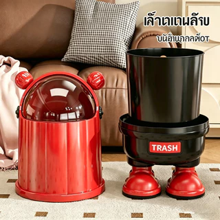 ถังขยะตุ๊กตาน่ารัก ฝาปิดสไลด์ กันกลิ่นไม่มีแมลง ลูกชอบทิ้งขยะเอง ตกแต่งบ้าน