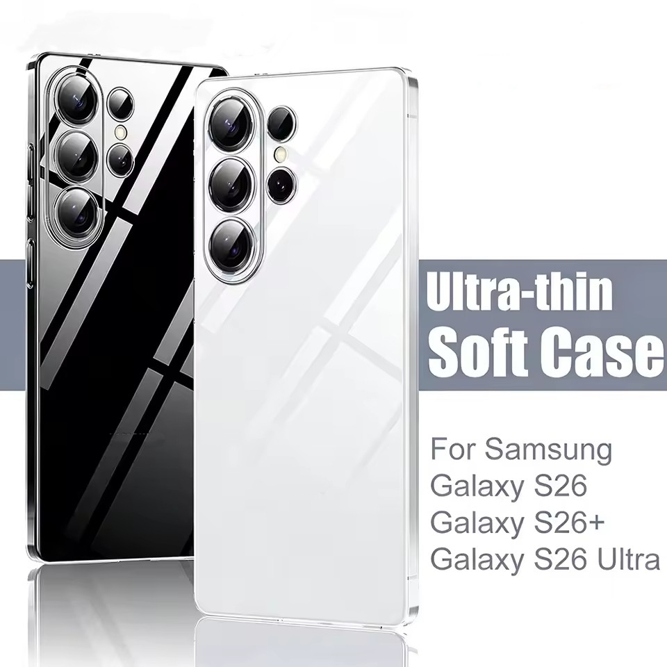 SAMSUNG หรูหราโปร่งใสสําหรับSamsung GalaxyS26 Ultra/S26 +/S26 S25 S24 S23 S22 S21Ultra S25FE A56 A55 A57 5GTPUฝาครอบโทรศัพท์ใส