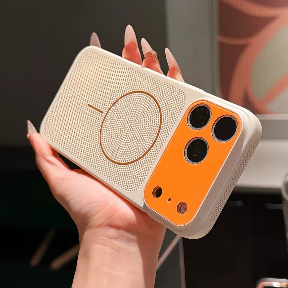 ไร้สายชาร์จความคมชัดสีตาข่ายกระจายความร้อน พีซี เคสโทรศัพท์สําหรับ ไอโฟน 17โปรแม็กซ์ อากาศ 13 14 15 16 มือโปร สูงสุด กันกระแทกผู้หญิงผู้ชายปลอกมือถ