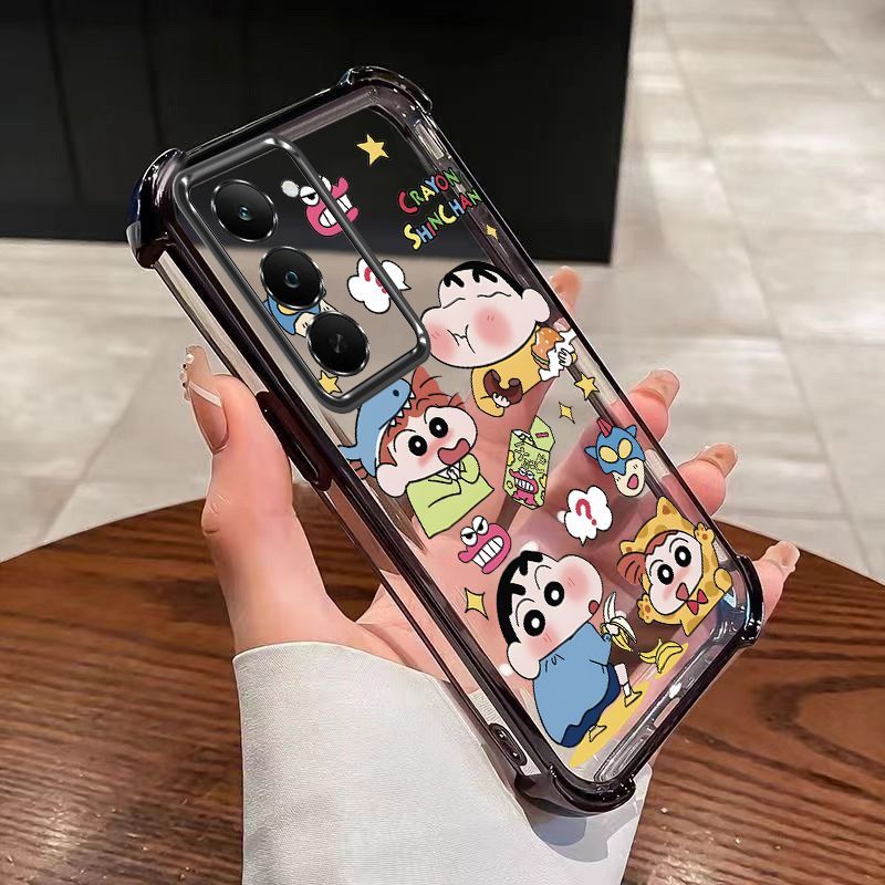 POCO C81 Pro Poco M8s 5G Crayon Shin-Chan Clear กันกระแทกถุงลมนิรภัยเคสโทรศัพท์ล้างเคสโทรศัพท์