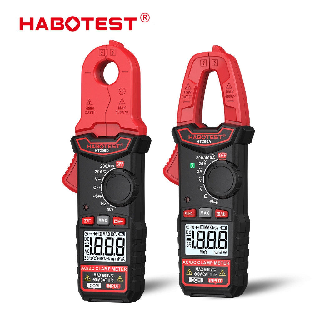 HABOTEST HT200D แคลมป์มิเตอร์ DCAC Voltage Digital Clamp Meter วัด th