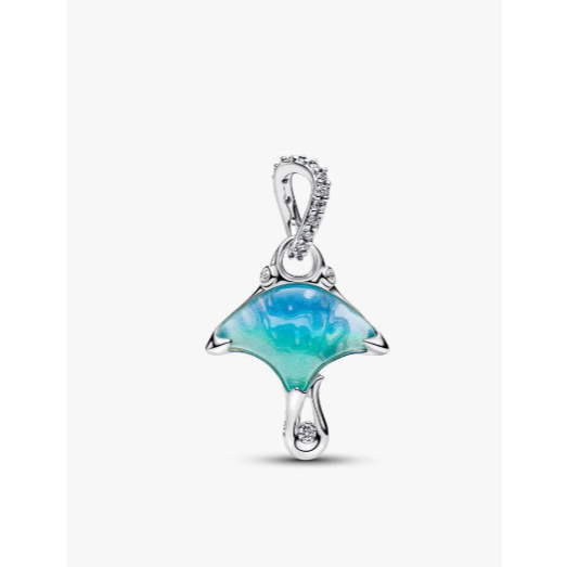 2026 NewS925 Blue Fan-Shaped Pendant/DIY Fashion Simple Pendant