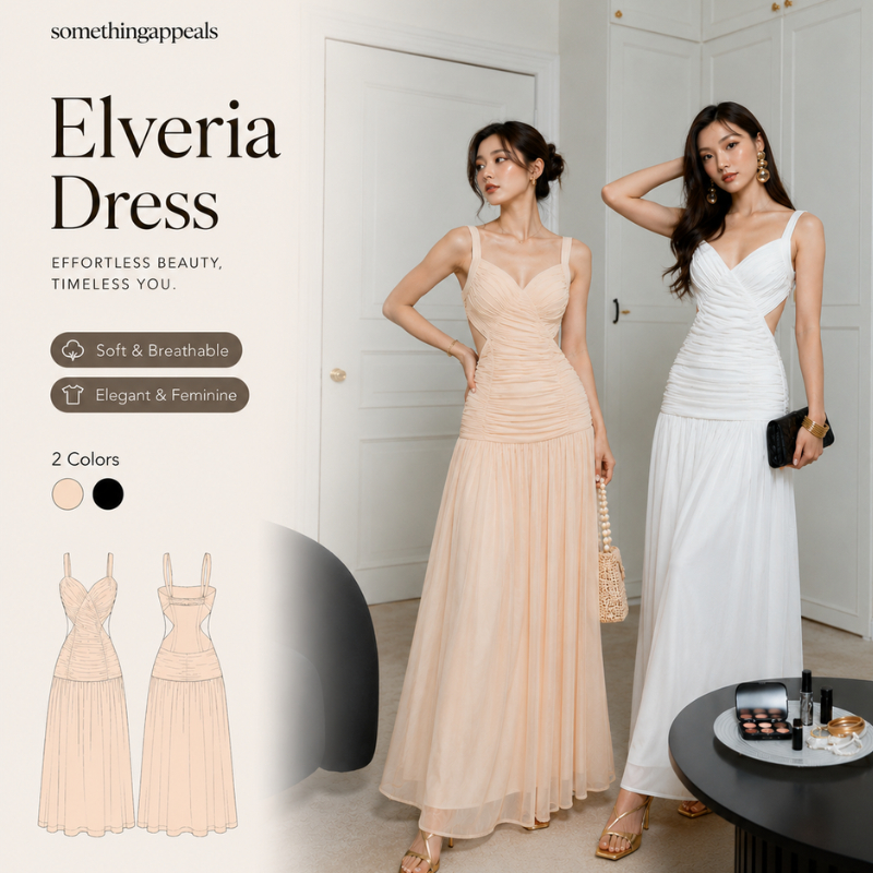 somethingappeals Elveria Dress เดรสออกงาน เดรสเจนิส เดรสไปงานแต่ง เดรสสวย เดรสเข้ารูป ชุดไปงานแต่ง