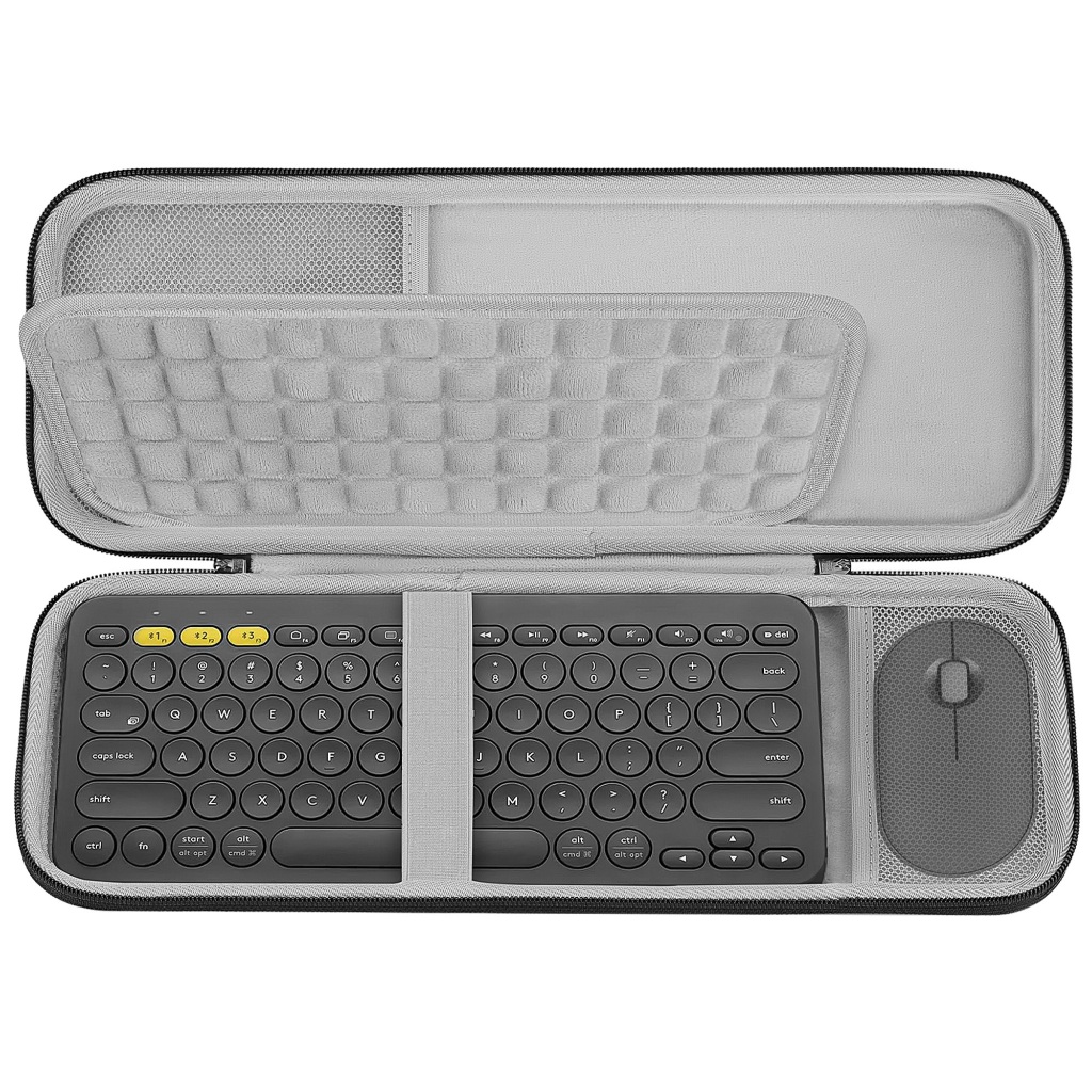 Geekria Hard Case เข้ากันได้กับ K380s/K380 + M355/M350s, คีย์บอร์ดและเมาส์ Pebble Combo กระเป๋าเดินท