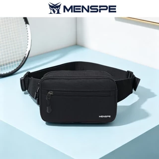 Menspe กระเป๋าคาดเอวกีฬาแฟชั่นผู้ชายกระเป๋ากระเป๋าคาดหน้าอกกันน้ํา Oxford Dual Zipper ยิมแบบพกพา