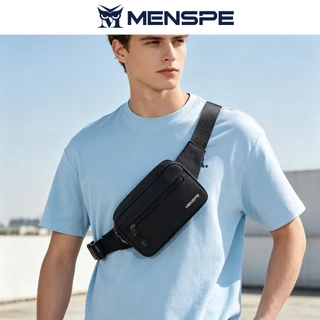 Menspe กระเป๋าคาดเอวกีฬาแฟชั่นผู้ชายกระเป๋ากระเป๋าคาดหน้าอกกันน้ํา Oxford Dual Zipper ยิมแบบพกพา