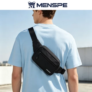 Menspe กระเป๋าคาดเอวกีฬาแฟชั่นผู้ชายกระเป๋ากระเป๋าคาดหน้าอกกันน้ํา Oxford Dual Zipper ยิมแบบพกพา
