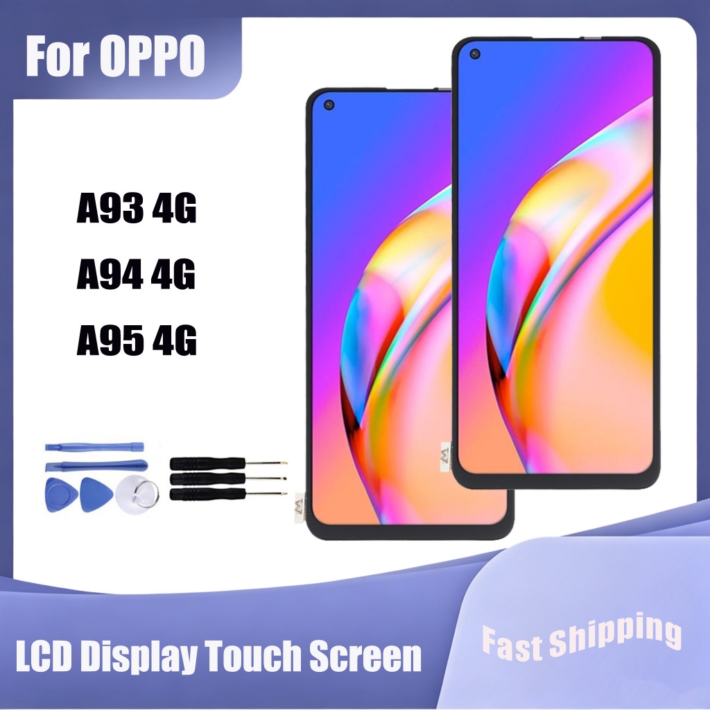 สําหรับ OPPO A93 A94 A95 จอแสดงผล LCD Touch Screen Digitizer Assembly Replacement Parts