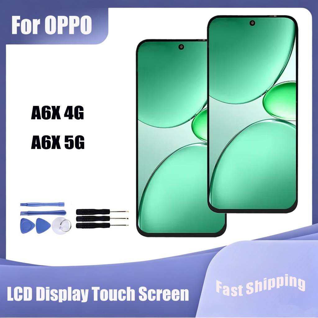สําหรับ OPPO A6X 4G CPH2819 A6X 5G CPH2823 จอแสดงผล LCD หน้าจอสัมผัสเปลี่ยน