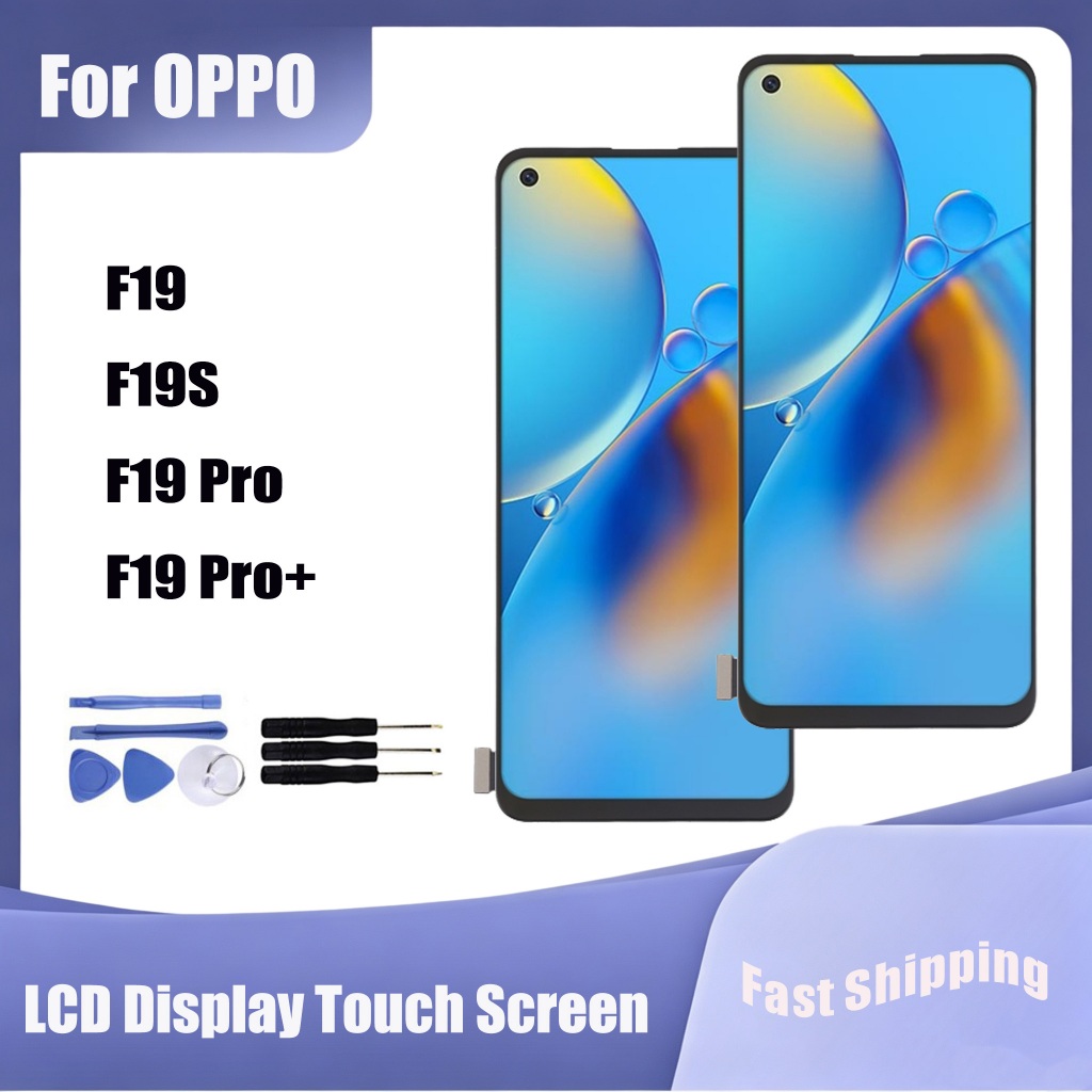 สําหรับ OPPO F19 F19S F19 Pro F19 Pro + จอแสดงผล LCD หน้าจอสัมผัสเปลี่ยน