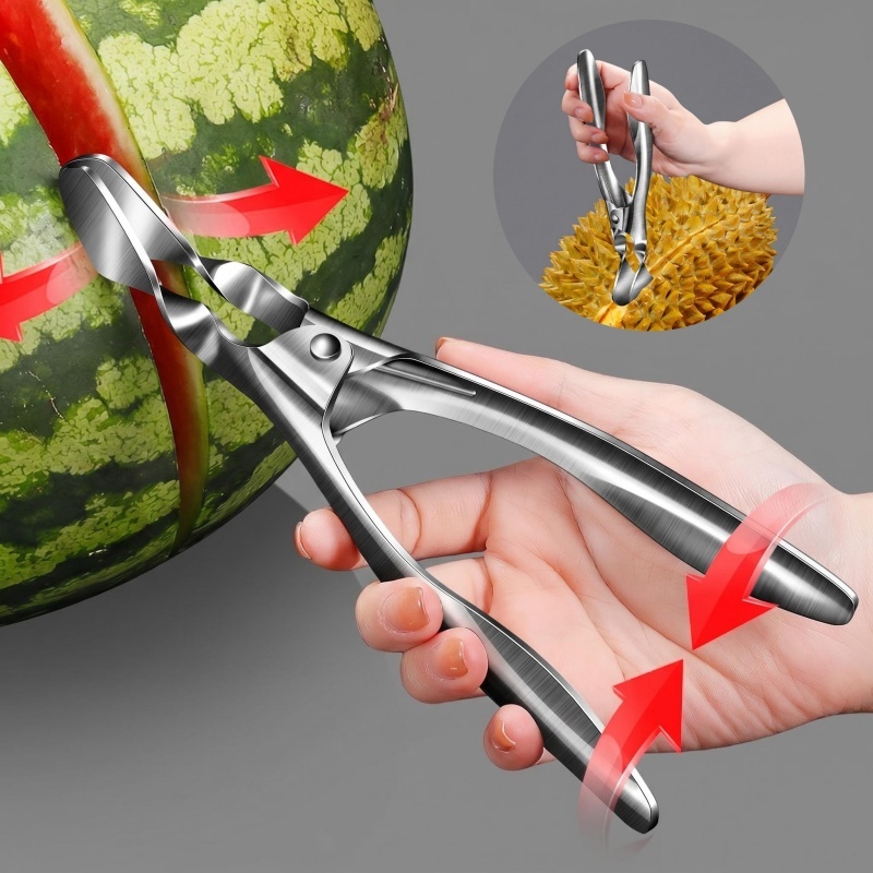 เครื่องเปิดทุเรียน แตงโม สแตนเลส 304304 Stainless Steel Durian & Watermelon Opener Durian Shell Opener Plier Watermelon Opener Tool