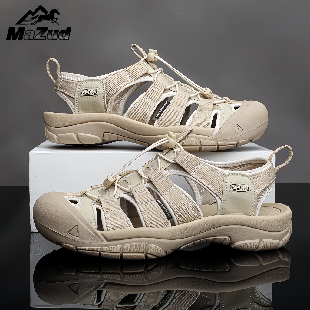 MaZud รองเท้าแตะกลางแจ้งสำหรับทั้งผู้ชายและผู้หญิง เหมาะสำหรับการเดินป่า แห้งไว และป้องกันการกระทบ