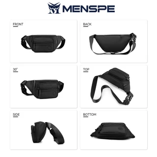Menspe Mens Chest Bag กระเป๋าคาดเอว Crossbody Bags Messenger Bag Fashion Sports Bag School Large Capacity Shoulder Mens Bags College Style Outdoor Sports Bags For Men