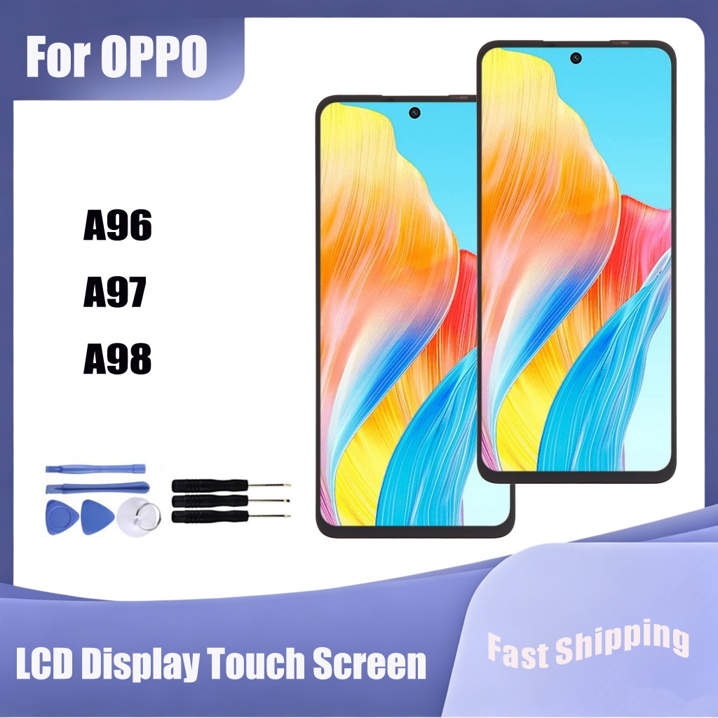 สําหรับ OPPO A96 A97 A98 จอแสดงผล LCD Touch Screen Digitizer Assembly Replacement Parts