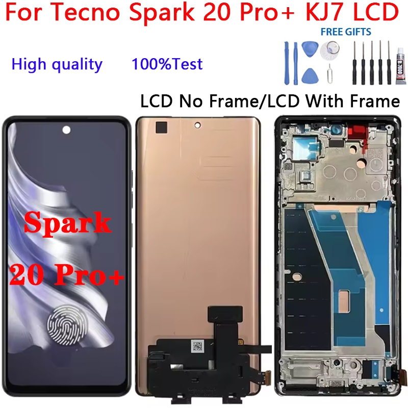 สําหรับ Tecno Spark 20 Pro + KJ7 จอแสดงผล LCD Touch Screen Digitizer Assembly เปลี่ยนซ่อม
