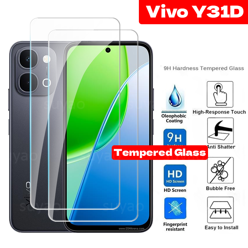 5 ชิ้นสําหรับ Vivo Y31D 2026 โทรศัพท์กระจกนิรภัยใส VivoY31D Pro Y21D Y11D Y05 Y21 Y31 ป้องกันหน้าจอฟิล์ม HD 9H ใสฝาครอบ