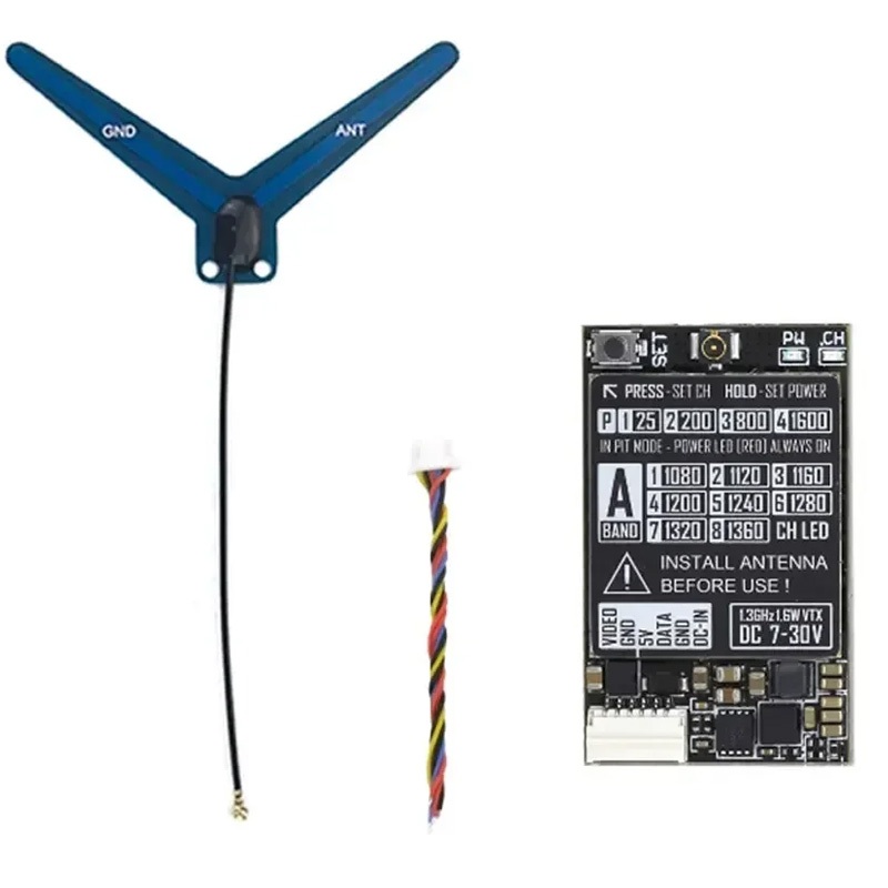 Rushfpv Rush 1.3G 1.2G VTX 8CH 0.8W 1.6W VTX พร้อม Audio Video FPV เครื่องส่งสัญญาณโมดูล 7-36V สําหร